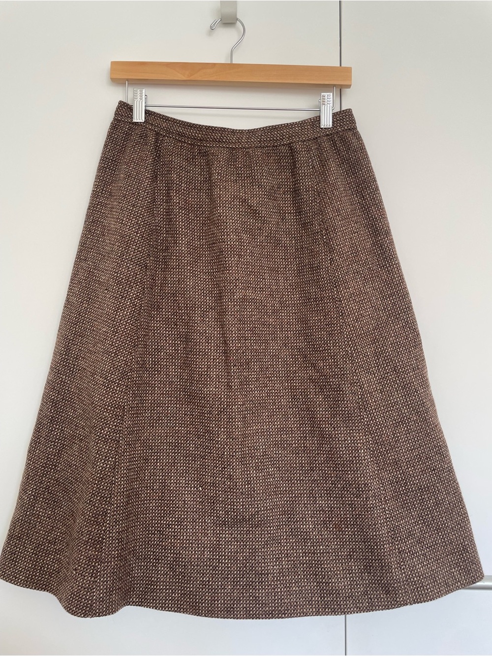 Vintage Evan Picone 100% Pure Wool Midi A-Line Skirt Size 12 w Union Tag Fall 🍂